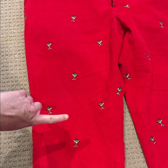 J. McLaughlin Men’s Size 38 Martini or Christmas Embroidered Corduroy - Picture 3 of 8